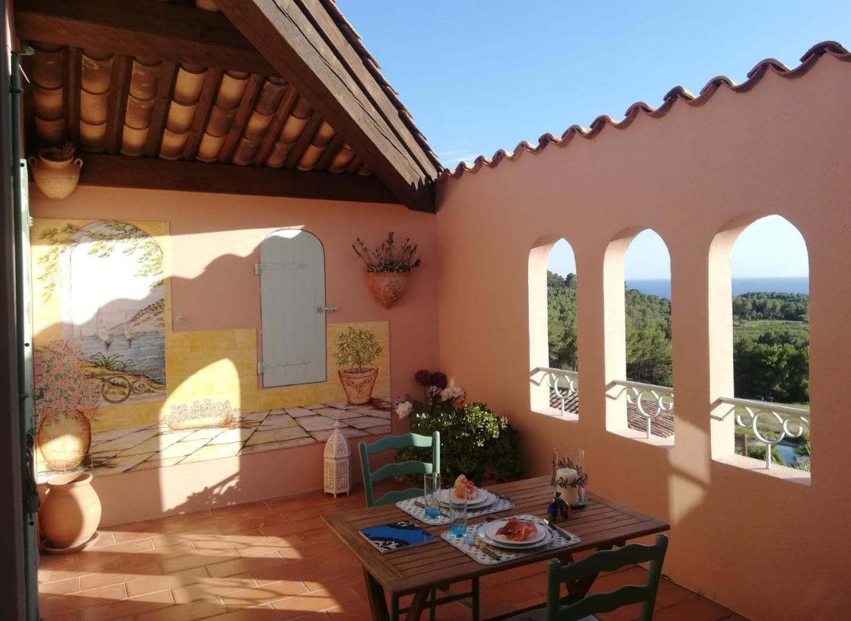 Hameau Des Amandiers - Vue Mer, Golf Et Vignes Daire Saint-Cyr-sur-Mer Dış mekan fotoğraf